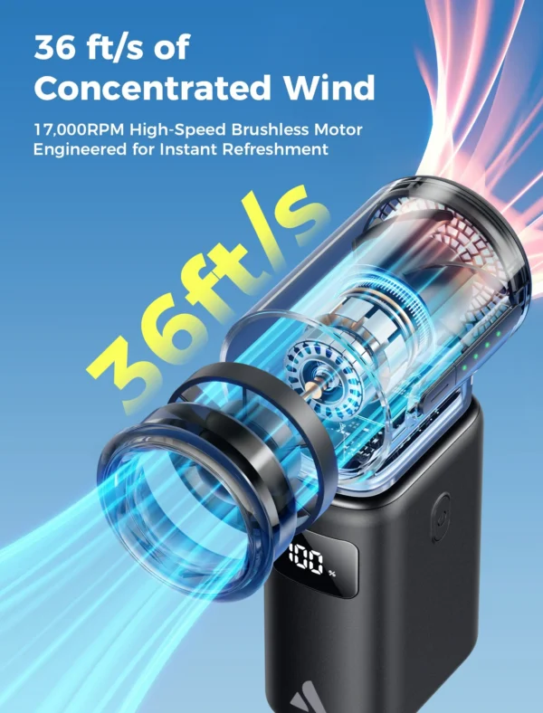 Portable Handheld Fan Air Mate & 2200mAh Power Bank