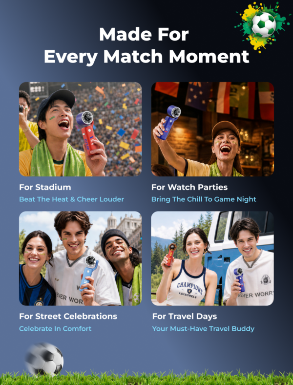 Portable Handheld Fan Air Gimbal -World Cup Edition