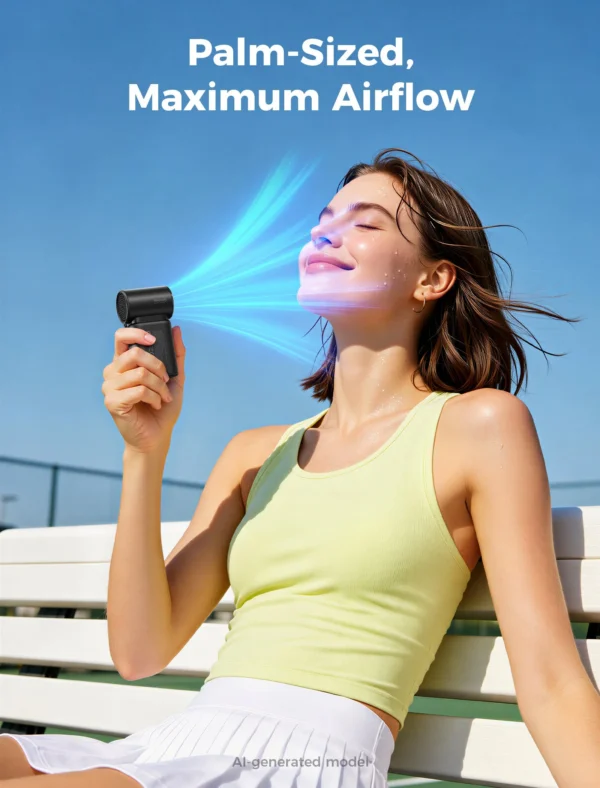 Portable Handheld Fan Air Mate & 2200mAh Power Bank