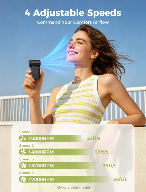 Portable Handheld Fan Air Mate & 2200mAh Power Bank