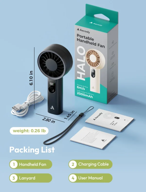 Portable Handheld Fan Halo 03