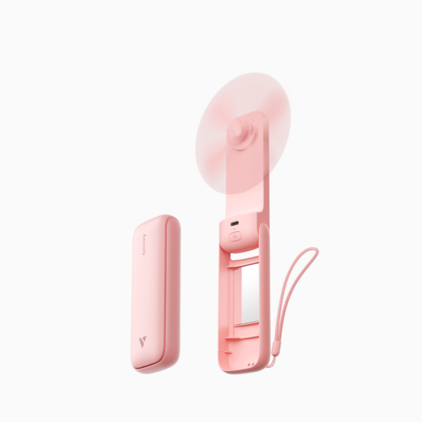 Foldable Handheld Fan Pocket 01 Mirror